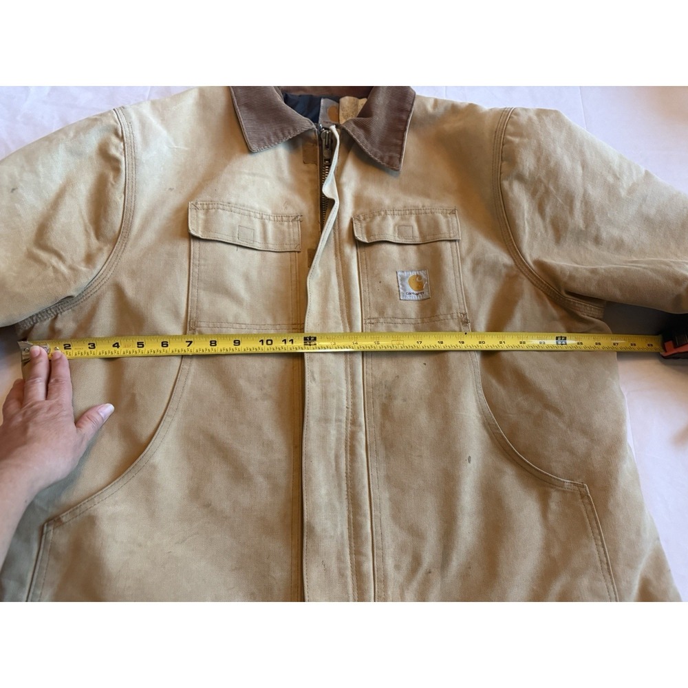 Vintage Carhartt C03 BRN USA Duck Arctic Traditional Coat 50 Reg XXL Work Jacket - Picture 11 of 16